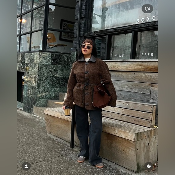 ZARA NEW WOMEN DOUBLE FACED REVERSIBLE FAUX LEATHER COAT JACKET - Picture 1 of 17